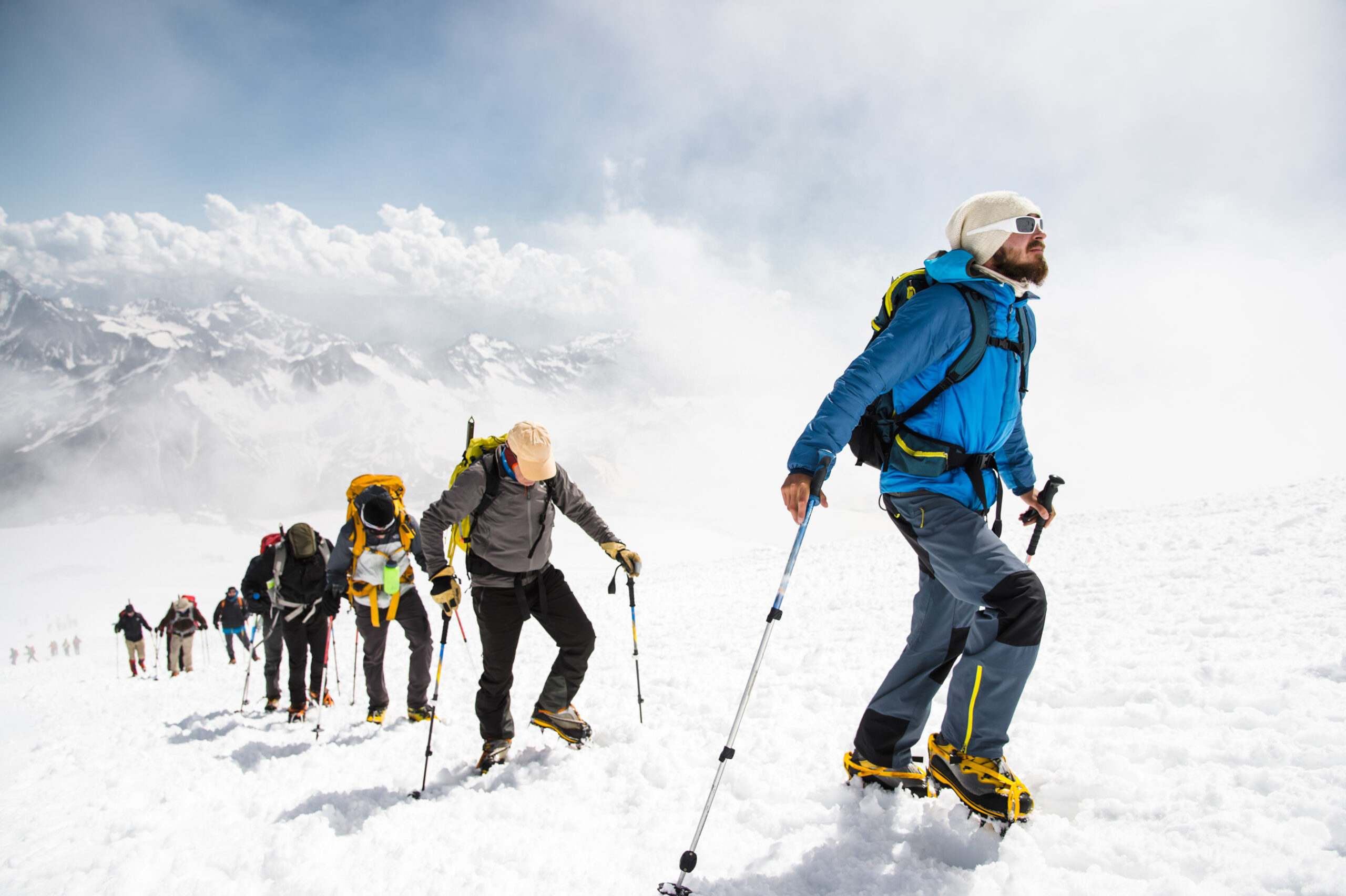 Eine Gruppe Bergsteiger