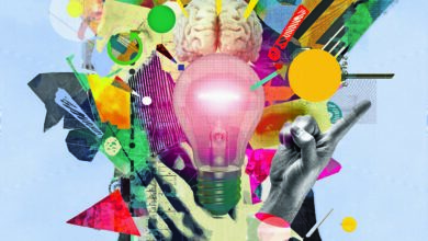 Thought processes, human mind, problem solving. Thoughts, creativity, emotions, mental health, art design mixed media collage. Psychology, brainstorming, ideas, self-analysis, mental disorders and wellbeing, cognitive processes © quantic69 iStock Getty Images Plus