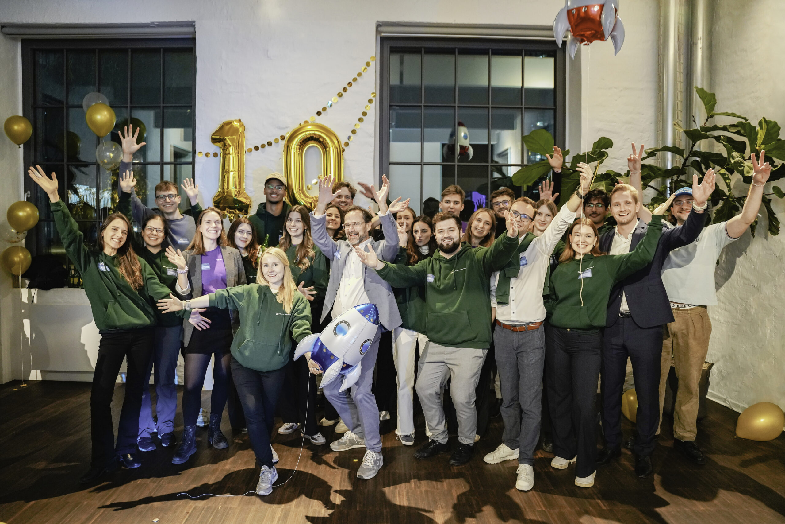 Feierte zehn Jahre Innovationsförderung: Das Team des WU Entrepreneurship Center ©Alexander Kagan