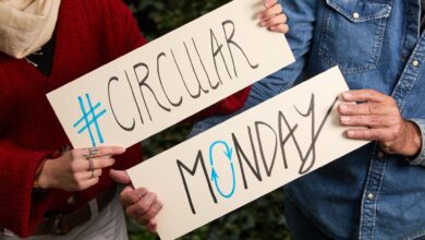 Schild mit Circular Monday