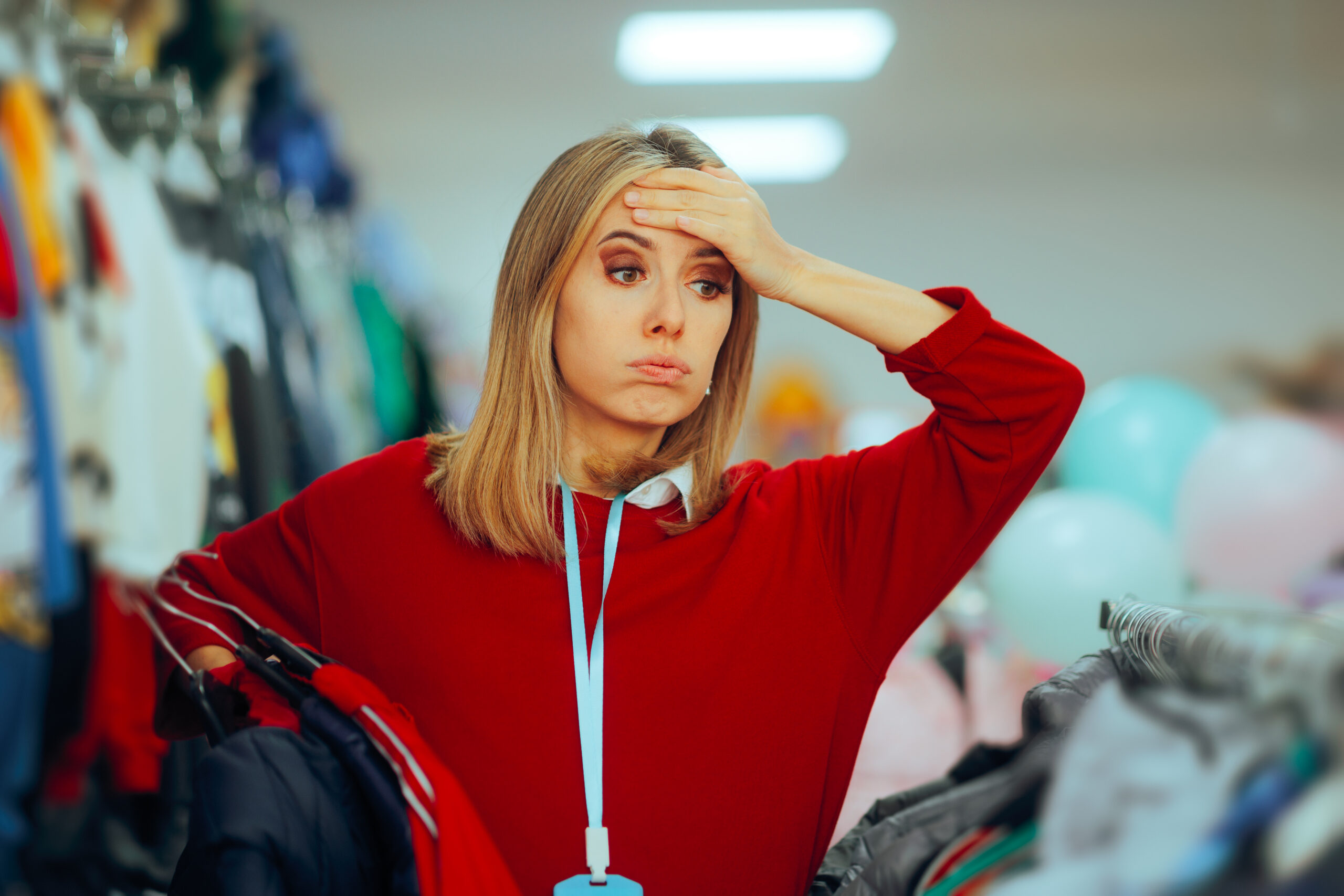 Unhappy retail worker stressing from her awful job ©nicoletaionescu iStock GettyImages Plus